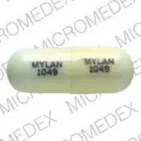 Doxepin (systemic) (monograph) (Sinequan)-MYLAN 1049 MYLAN 1049-10 mg-White-Capsule-shape