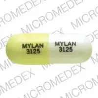 Doxepin (systemic) (monograph) (Sinequan)-MYLAN 3125 MYLAN 3125-25 mg-White & Yellow-Capsule-shape