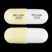 Doxepin (capsules, oral concentrate) (Doxepin (capsules, oral concentrate) [ dox-e-pin ])-MYLAN 3125 MYLAN 3125-25 mg-White & Yellow-Capsule-shape