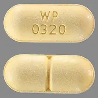 Felbamate (Felbamate [ fel-bam-ate ])-WP 0320-400 mg-Yellow-Capsule-shape