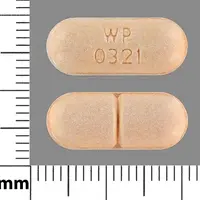 Felbamate (Felbamate [ fel-bam-ate ])-WP 0321-600 mg-Orange-Capsule-shape