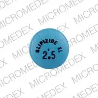 Glipizide xl (Glipizide [ glip-i-zide ])-GLIPIZIDE XL 2.5-2.5 mg-Blue-Round