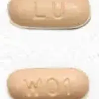 Memantine (Memantine [ meh-man-teen ])-LU W01-5 mg-Tan-Capsule-shape