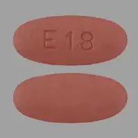 Moxifloxacin (systemic) (monograph) (Avelox)-E 18-400 mg-Red-Capsule-shape