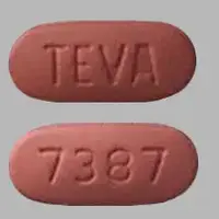 Moxifloxacin (systemic) (monograph) (Avelox)-TEVA 7387-400 mg-Pink-Oval