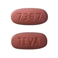 Moxifloxacin (systemic) (monograph) (Avelox)-TEVA 7387-400 mg-Pink-Oval