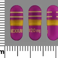 Nexium 24hr (Esomeprazole (oral) [ ee-so-mep-ra-zol ])-NEXIUM 20 mg-20 mg-Purple-Capsule-shape