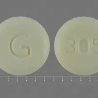 Norethindrone (Norethindrone [ nor-eth-in-drone ])-G 305-0.35 mg-Yellow-Round