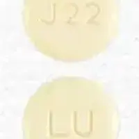 Norethindrone (Norethindrone [ nor-eth-in-drone ])-LU J22-0.35 mg-Yellow-Round