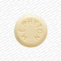 Phytonadione (oral/injection) (Phytonadione (oral/injection) [ fye-toe-na-dye-own ])-MEPHYTON VRX 405-5 mg-Yellow-Round