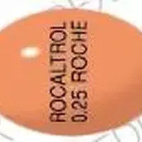 Rocaltrol (Calcitriol (oral/injection) [ kal-si-trye-ol ])-ROCALTROL 0.25 ROCHE-0.25 mcg-Orange-Oval