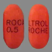 Rocaltrol (Calcitriol (oral/injection) [ kal-si-trye-ol ])-ROCALTROL 0.5 ROCHE-0.5 mcg-Orange-Oval