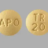 Trospium (Trospium [ tros-pee-um ])-APO TR 20-20 mg-Yellow-Round