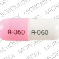 Ursodiol (Ursodiol [ ur-so-dy-all ])-A-060 A-060-300 mg-Pink & White-Capsule-shape