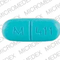 Verapamil (oral/injection) (Verapamil (oral/injection) [ ver-ap-a-mil ])-M 411-240 mg-Blue-Capsule-shape