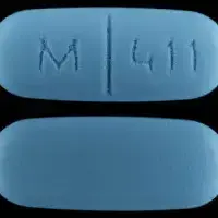 Verapamil (oral/injection) (Verapamil (oral/injection) [ ver-ap-a-mil ])-M 411-240 mg-Blue-Capsule-shape