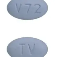 Vilazodone (Vilazodone [ vil-az-oh-done ])-TV V72-40 mg-Blue-Oval