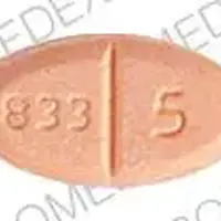 Warfarin (Warfarin (oral) [ war-far-in ])-barr 833 5-5 mg-Orange-Oval