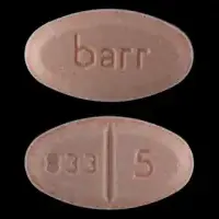 Warfarin (Warfarin (oral) [ war-far-in ])-barr 833 5-5 mg-Orange-Oval