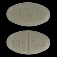 Warfarin (Warfarin (oral) [ war-far-in ])-barr 834 7 1/2-7.5 mg-Yellow-Oval