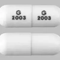 Ziprasidone (Ziprasidone (oral/injection) [ zi-pray-si-done ])-G 2003 G 2003-60 mg-White-Capsule-shape