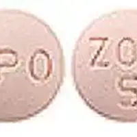 Zolmitriptan (nasal) (Zolmitriptan (nasal) [ zol-mi-trip-tan ])-APO ZOL 5-5 mg-Pink-Round