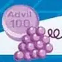 Children's advil (Ibuprofen [ eye-bue-proe-fen ])-Advil 100-100 mg-Purple-Round