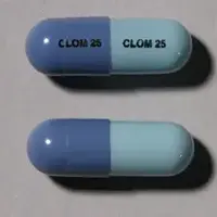 Clomipramine (Clomipramine [ kloe-mi-pra-meen ])-CLOM 25 CLOM 25-25 mg-Blue / Blue-Capsule-shape