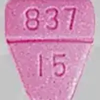 Clorazepate (Clorazepate [ klor-az-e-pate ])-WATSON 837 15-15 mg-Pink-U-shape