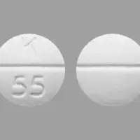 Homatropine and hydrocodone (Homatropine and hydrocodone [ hom-a-troe-peen-and-hye-dro-koe-done ])-K 55-1.5 mg / 5 mg-White-Round