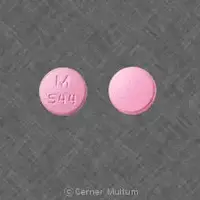 Hydrochlorothiazide and quinapril (Hydrochlorothiazide and quinapril [ hye-droe-klor-oh-thy-a-zide-and-kwin-a-pril ])-M 544-25 mg / 20 mg-Pink-Round