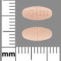 Hydrochlorothiazide and quinapril (Hydrochlorothiazide and quinapril [ hye-droe-klor-oh-thy-a-zide-and-kwin-a-pril ])-G 222-12.5 mg / 10 mg-Pink-Oval