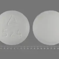 Hydrocodone and ibuprofen (Hydrocodone and ibuprofen [ hye-dro-koe-done-and-eye-bue-pro-fen ])-Logo 524-7.5 mg / 200 mg-White-Round