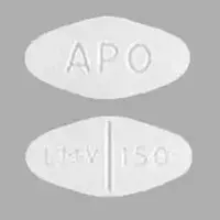 Lamivudine (Lamivudine [ la-miv-ue-deen ])-APO LMV 150-150 mg-White-Four-sided