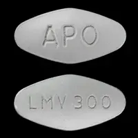 Lamivudine (Lamivudine [ la-miv-ue-deen ])-APO LMV 300-300 mg-Gray-Four-sided