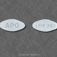 Lamivudine (Lamivudine [ la-miv-ue-deen ])-APO LMV 300-300 mg-Gray-Four-sided