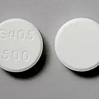 Lanthanum (monograph) (Fosrenol)-S405 500-500 mg-White-Round