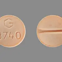 Medroxyprogesterone (injection) (Medroxyprogesterone (injection) [ me-drox-ee-proe-jes-ter-one ])-G 3740-2.5 mg-Orange-Round