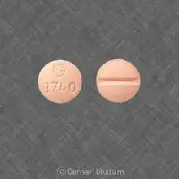 Medroxyprogesterone (injection) (Medroxyprogesterone (injection) [ me-drox-ee-proe-jes-ter-one ])-G 3740-2.5 mg-Orange-Round