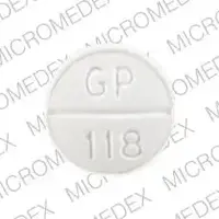 Mefloquine (Mefloquine [ mef-loe-kwin ])-GP 118-250 mg-White-Round