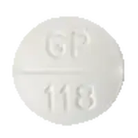 Mefloquine (Mefloquine [ mef-loe-kwin ])-GP 118-250 mg-White-Round