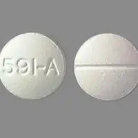 Meprobamate (Meprobamate [ me-proe-bam-ate ])-591-A-400 mg-White-Round