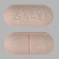 Metaxalone (Metaxalone [ me-tax-a-lone ])-E 448-800 mg-Pink-Capsule-shape