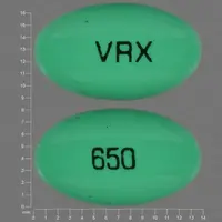 Methoxsalen (Methoxsalen (oral) [ meth-ox-a-len ])-VRX 650-10 mg-Green-Capsule-shape