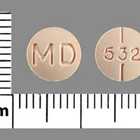 Methylphenidate (transdermal) (Methylphenidate (transdermal) [ meth-il-fen-ih-date ])-MD 532-20 mg-Orange-Round