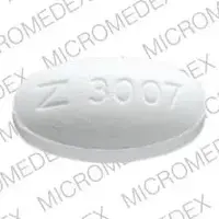 Metronidazole (systemic) (monograph) (Flagyl)-Z 3007-500 mg-White-Oval