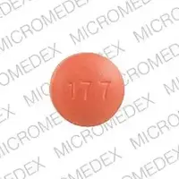 Moexipril (Moexipril [ moe-ex-i-pril ])-177 KU 15-15 mg-Orange-Round