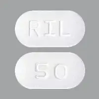 Riluzole (Riluzole [ ril-ue-zole ])-RIL 50-50 mg-White-Capsule-shape