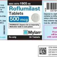 Roflumilast (systemic) (monograph) (Daliresp)-M RF-500 mcg-White-Round