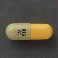 Tamsulosin (Tamsulosin [ tam-soo-loe-sin ])-W 516-0.4 mg-Green & Orange-Capsule-shape